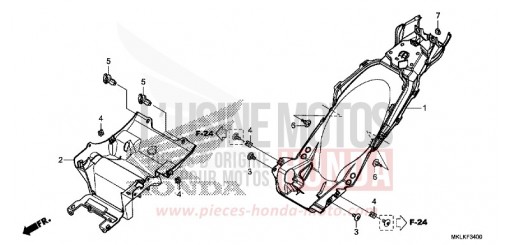 GARDE-BOUE ARRIERE NC750SAK de 2019